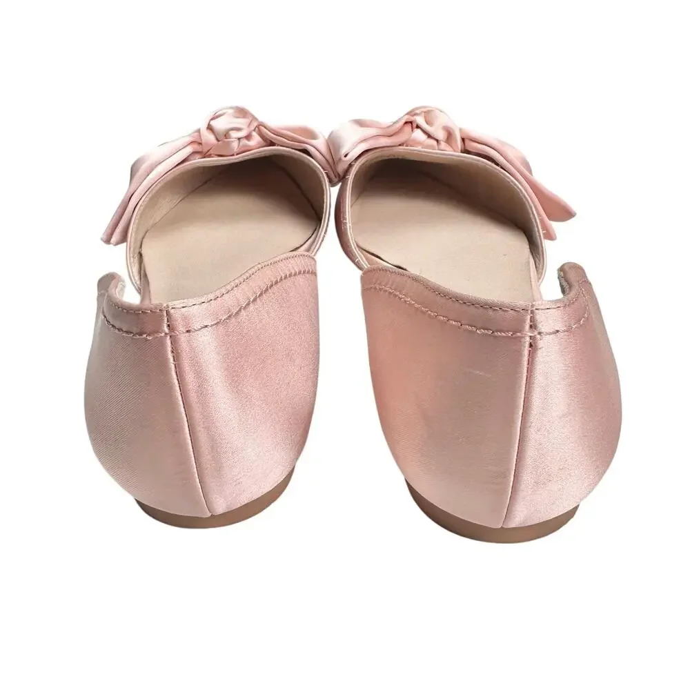 Seychelles | Women | Sheila d’Orsay Blush Pink Romantic Satin Bow Flats | Size 8 - Picture 3 of 16
